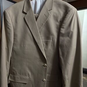 Classic Single-Breasted Tan Suit